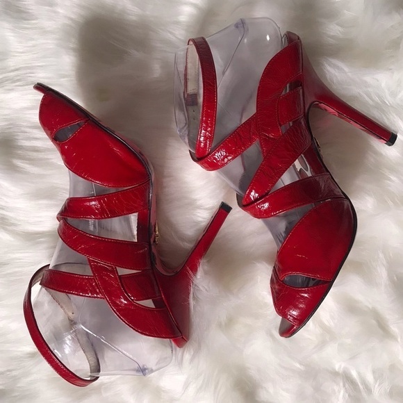 🌞Betsey Johnson Sexy RED Heels 7.5 - Picture 4 of 10